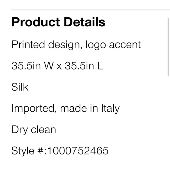 NWOT Boutique Moschino BLUE pearl Silk Scarf from Moschino - Picture 6 of 6